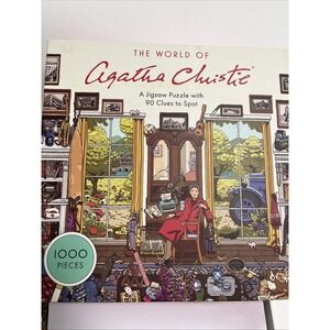 The World of Agatha Christie Jigsaw Puzzle 90 Clues & Poster 1000 pc Mystery NEW